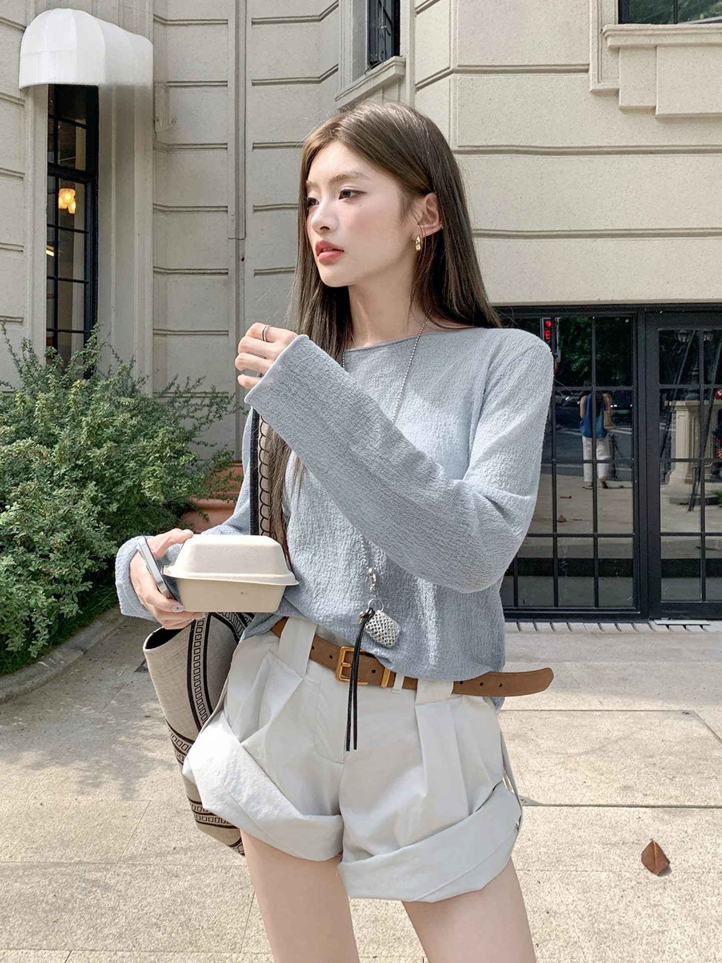 

Earth Store Miu Sle Loose Long Sve Трикотажные женские летние красивые солнечные накидки Simple Commute Sle Pure Color