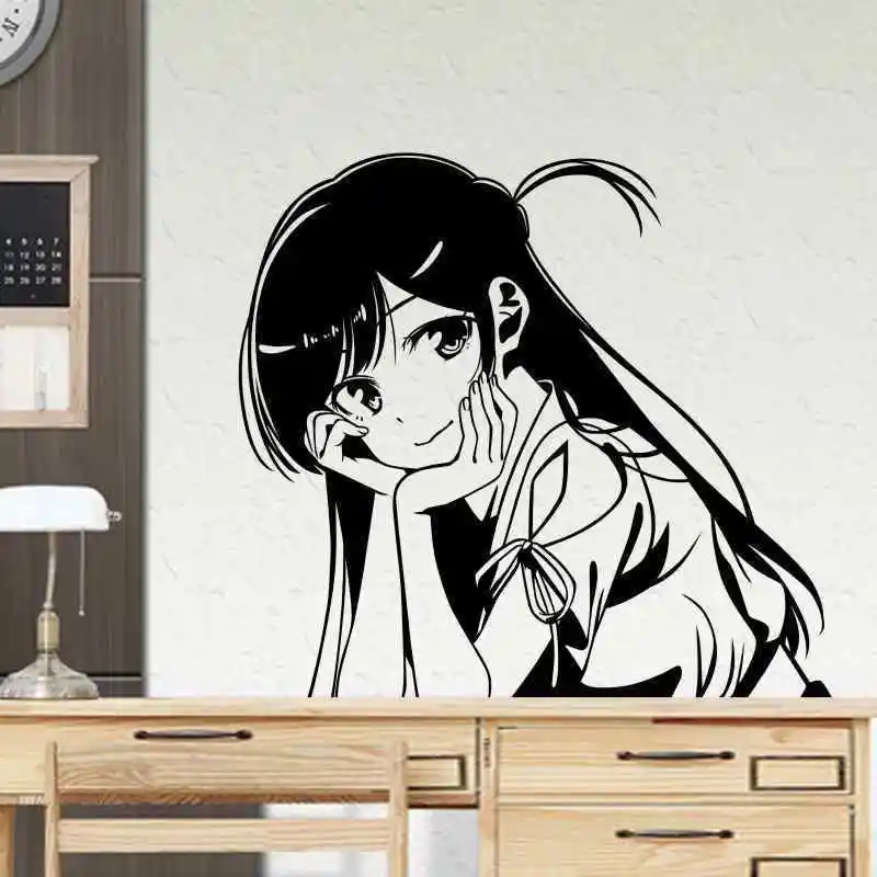 Kanojo Okurishimasu Наклейка на стену переводная картинка kitashracawa виниловый Декор домашнее декоративное украшение аниме автомобиль