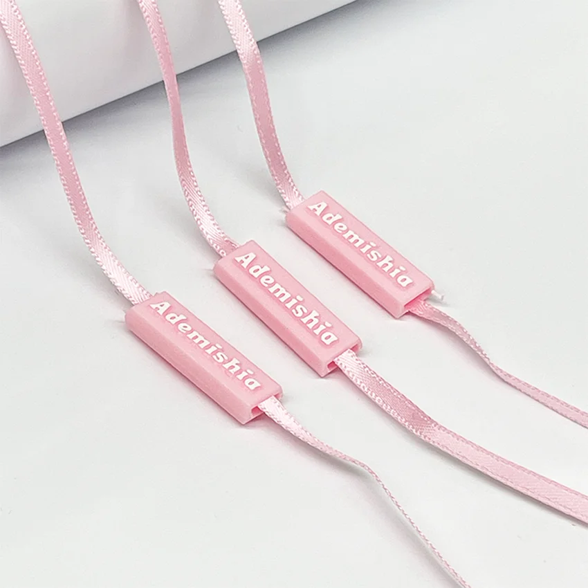 

Изготовленная на заказ 3D пластиковая бирка с тиснением и ленточным замком, устойчивая водонепроницаемая пломба для одежды и обуви, бирка с логотипом бренда