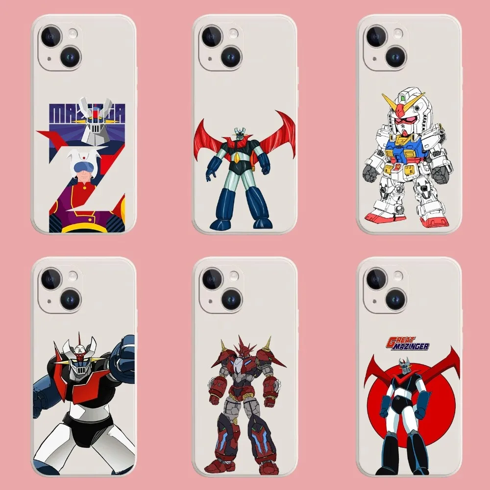 Manga M-Mazinger Z Phone Case For Iphone 11 13 14 Pro Max X Xr Xs Max Se2020 12mini White Cover Case