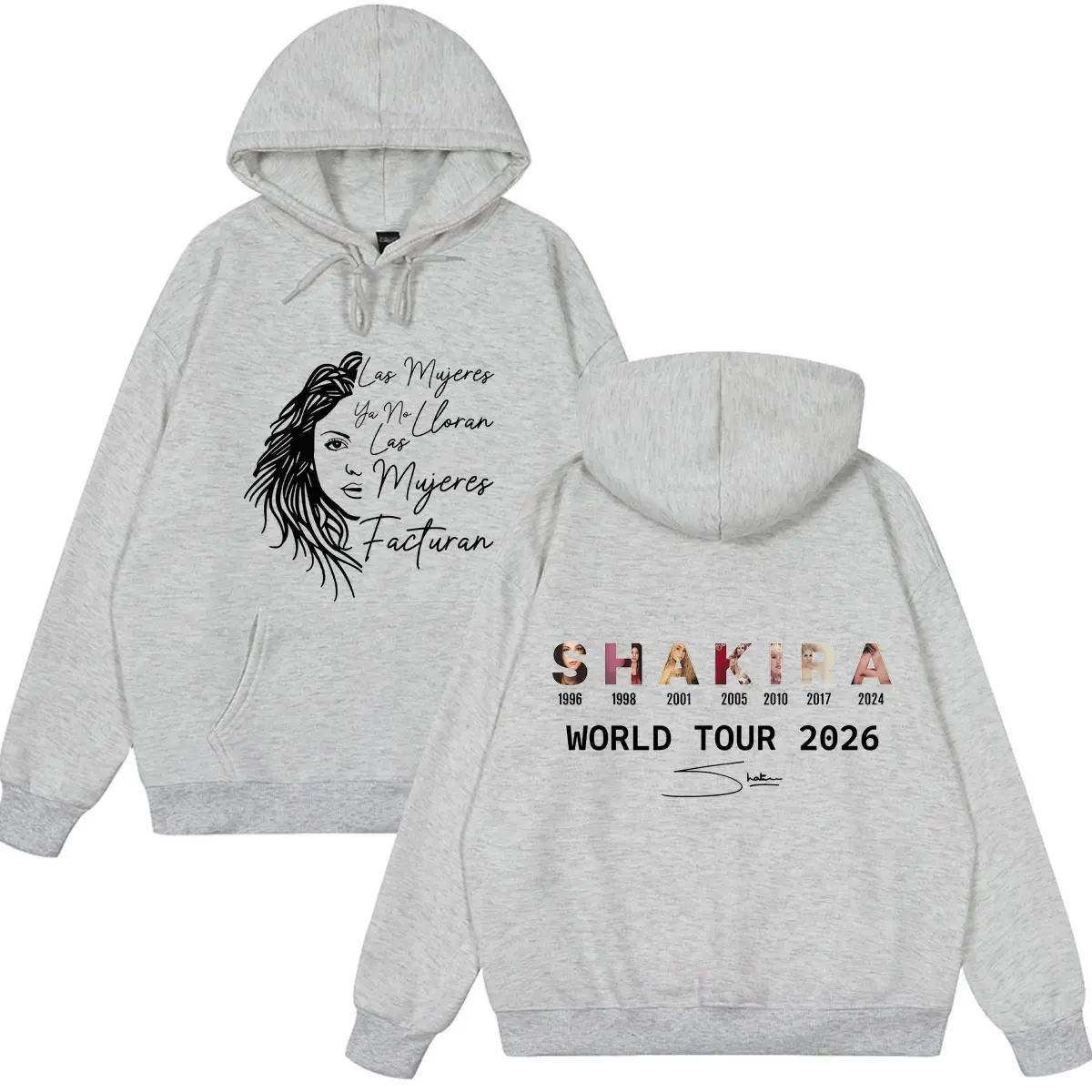 Shakira Las Mujeres Ya No Lloran Album 2026 Tour Printe Hoodie Herren Damen Mode Sweatshirt Lockerer Freizeitpullover Fan-Geschenke Oberteile – Detail 4
