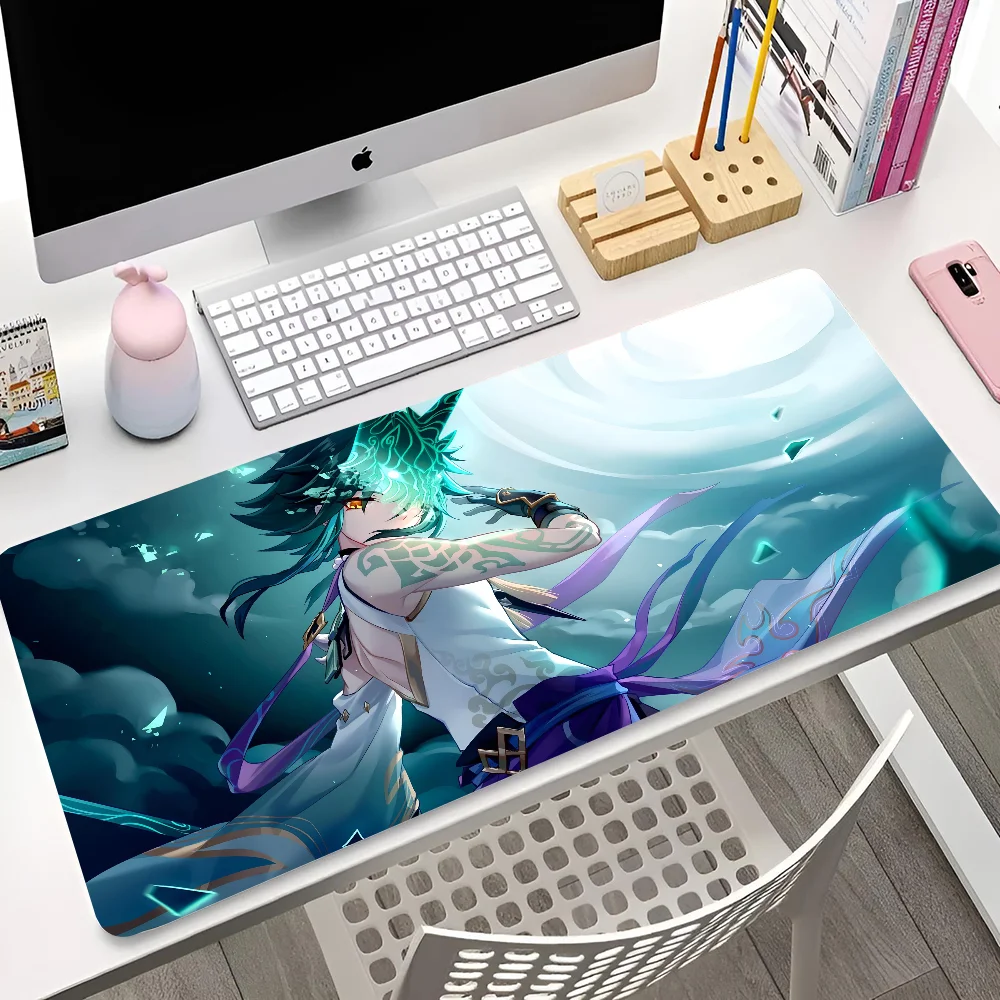 

1pc Xiao Genshin Impact Mousepad Mouse Mat Desk Mat With Pad Gaming Accessories Prime Gaming XXL Keyboard Pad Padding Mat