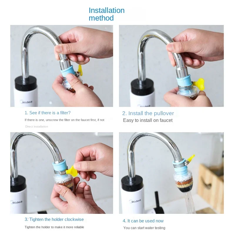 6 Layers Water Filter Tap Purifier Medical Stone Coconut Charcoal Nozzle For Faucet Kitchen Accessories Household Water Filter