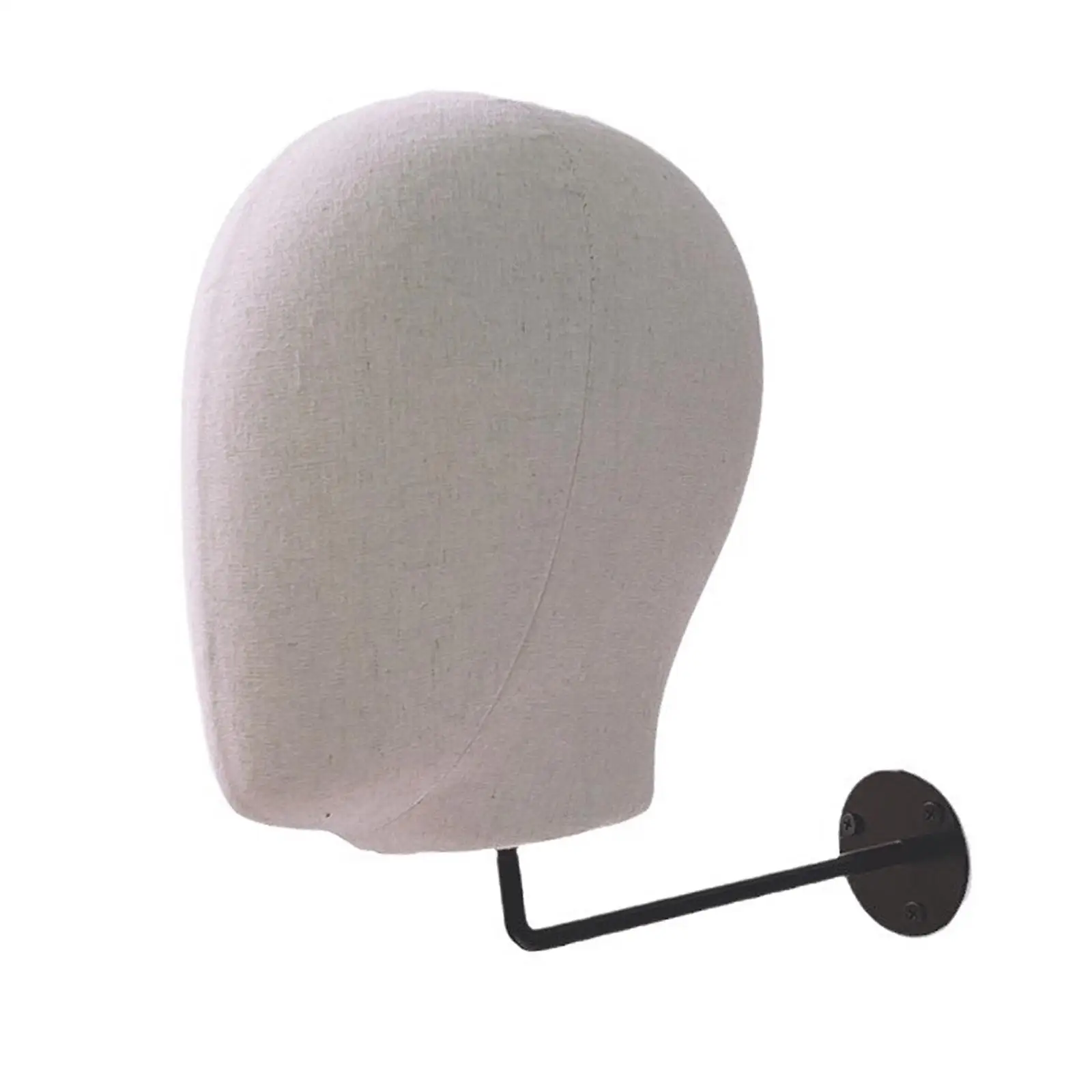 Mannequin Head Stand Wall Mount for Hats Cap Wig Head Holder Manikin Head Storage Hanger for Shopping Mall Headwear Headdress