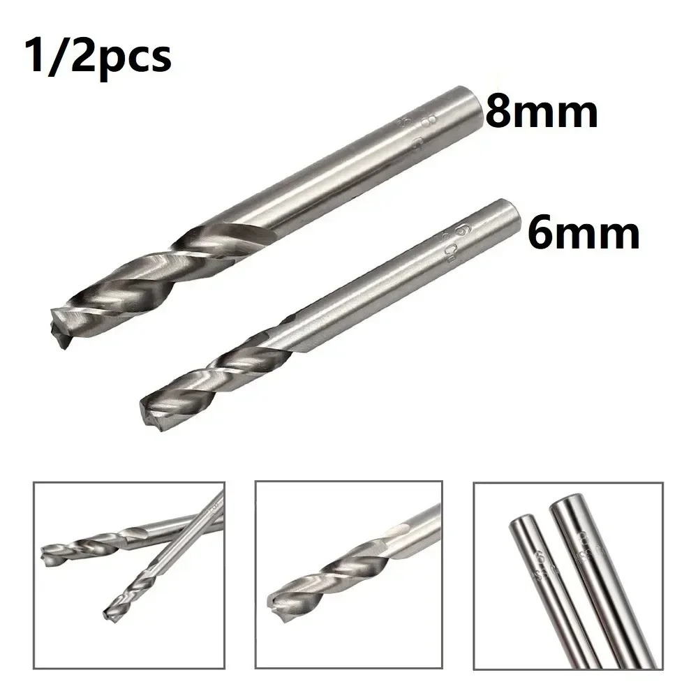 1/2 pezzi HSS CO set di punte per saldatura a punti 6/8mm taglierina per rimozione saldatore strumento di perforazione per scanalatura di fori metallici