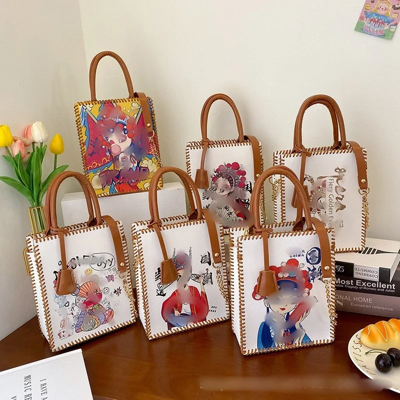 1Set DIY PU Leather Craft Handbag Bag Material Hand Sewn Leather Handmade With Hardware Accessories For Gift