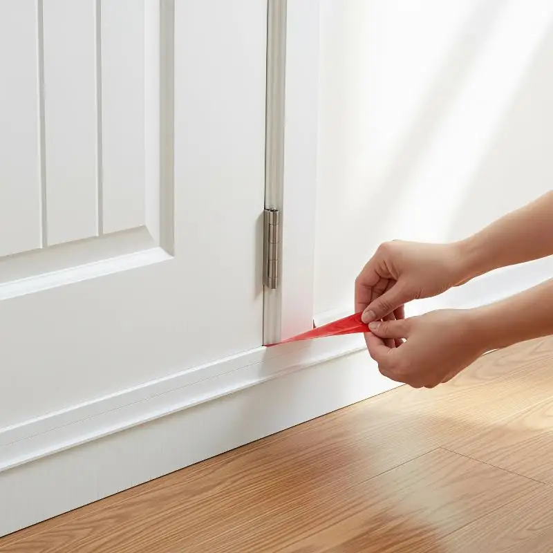 PVC Door Bottom Seal Strip Self Adhesive Soundproof Strong Adhesion Door Gap