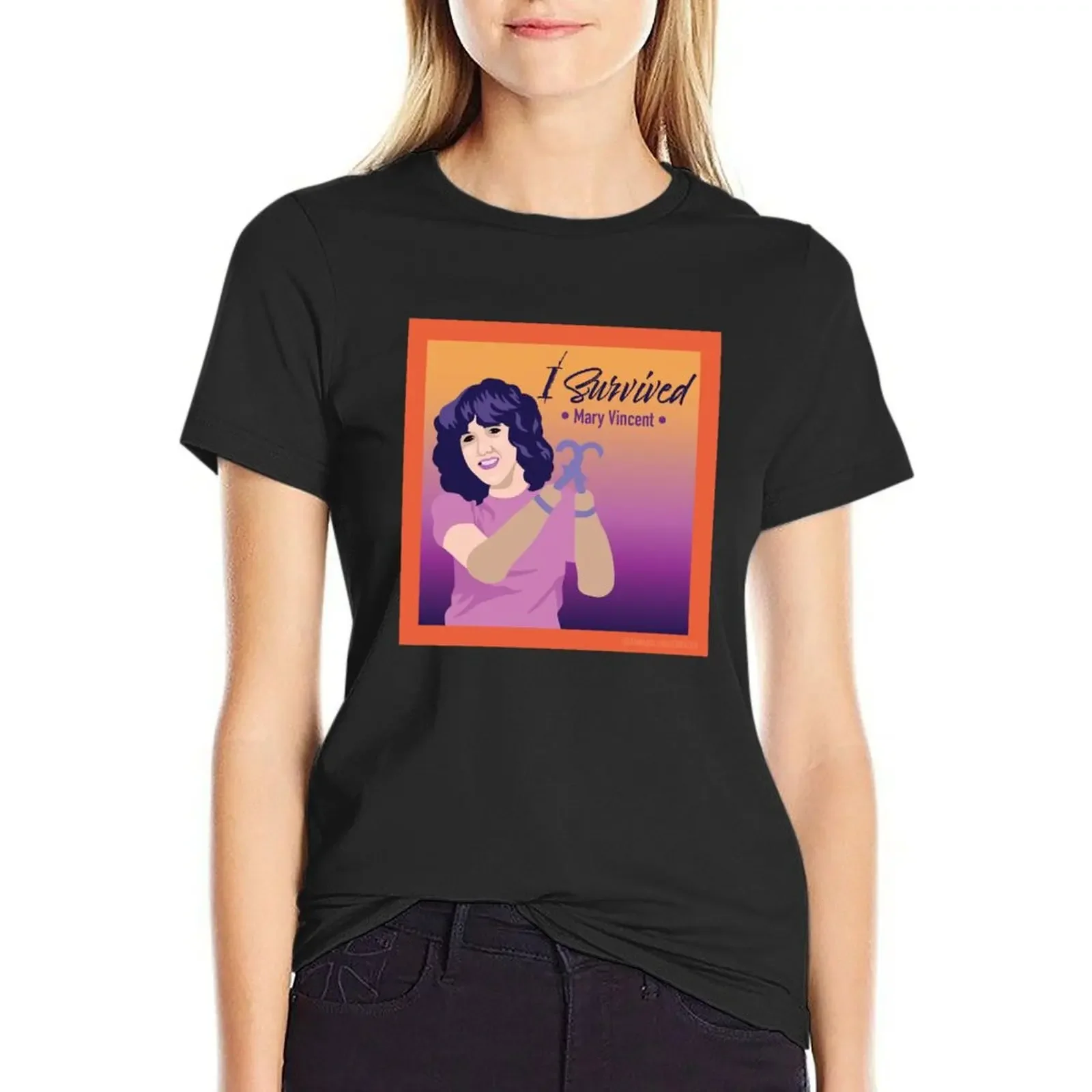 

Mary Vincent T-Shirt aesthetic clothes lady clothes animal prinfor T-shirt Women