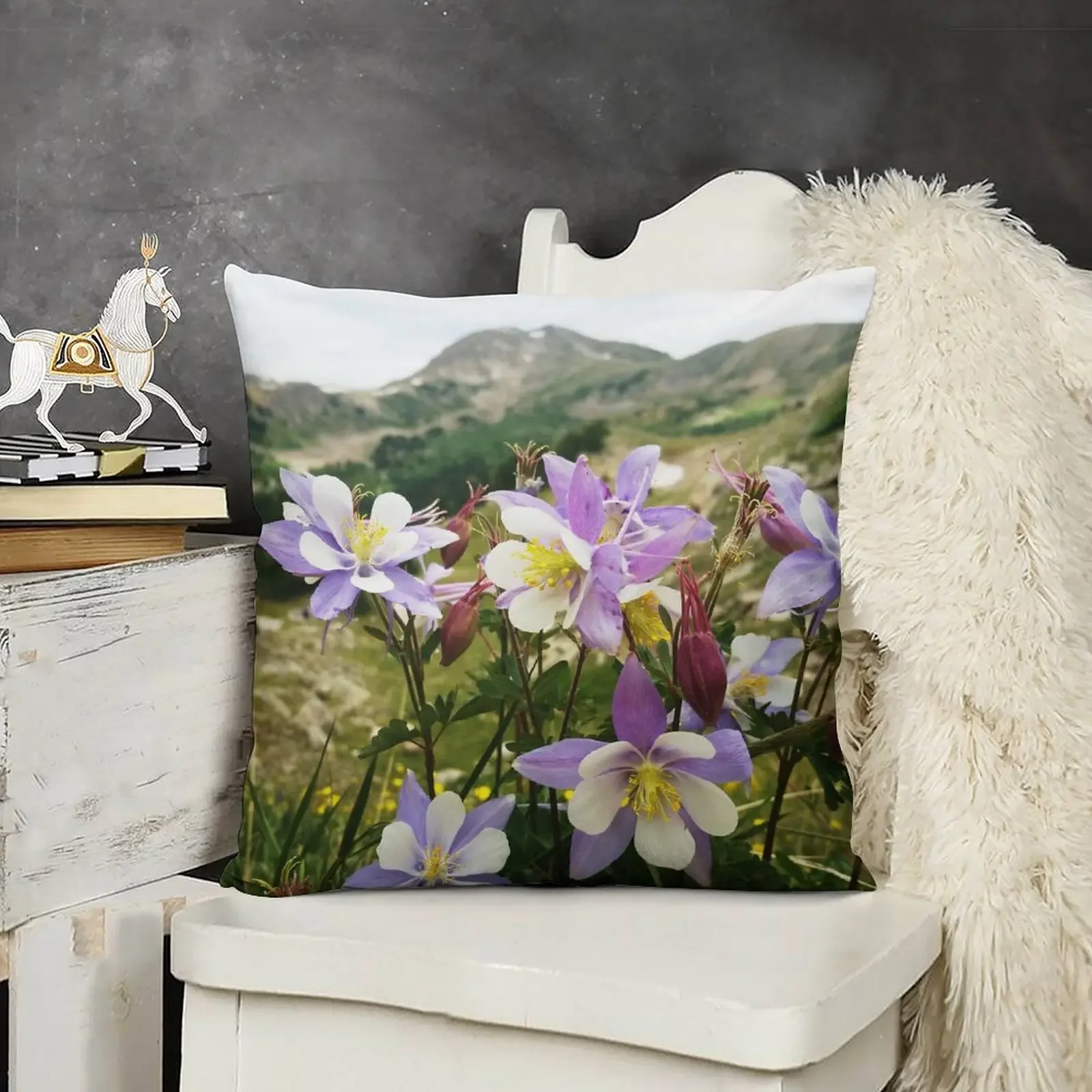 

Colorado Columbine Flowers Throw Pillow Christmas Pillow Covers Pillowcases Cushion Covers Sofa pillow
