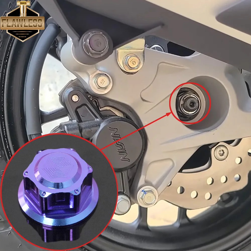 FLAWLESSTI Gr5 التيتانيوم الترباس الفرامل الفرجار زيت المحرك الخلفي صدمة غطاء مرشح الهواء الترباس المحور الخلفي الجوز لهوندا ADV 160 2022-2025 #6