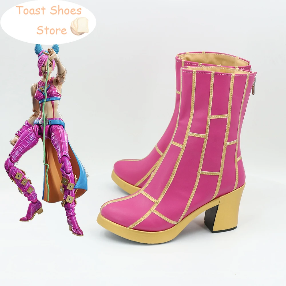 Cujoh Jolyne-Chaussures de Cosplay en Cuir PU pour Halloween, Accessoire de Costume