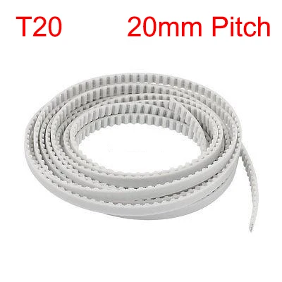 T20 45mm 50mm 55mm 60mm Larghezza 20mm Passo Anello aperto Estremità PU Filo di acciaio poliuretanico Scanalatura stampante Cinghia dentata sincrona ingranata