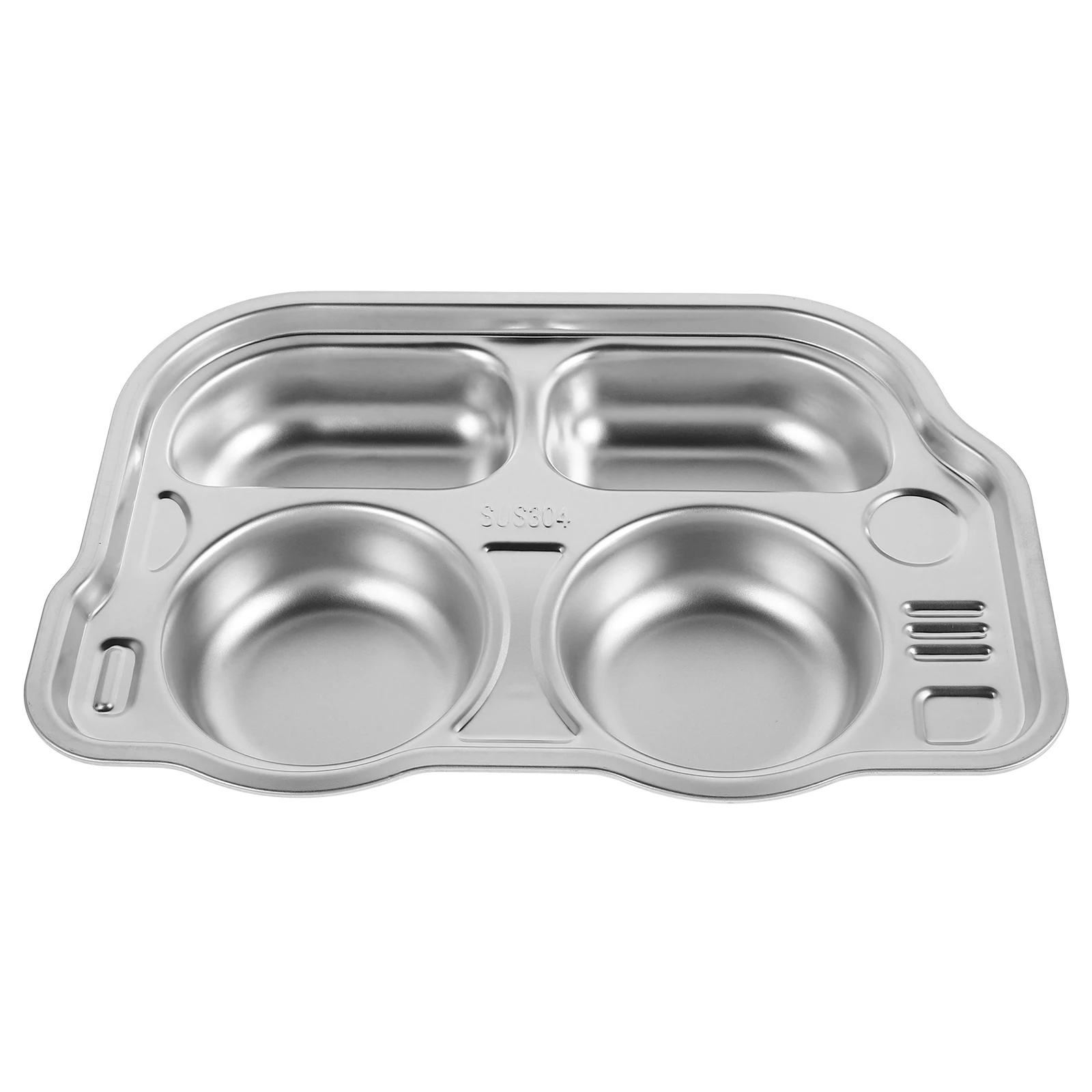 

Stainless Steel Lightweight Divided Cartoon Dinner Plates for Kids Toddler Food Tray for Enjoyable Eating