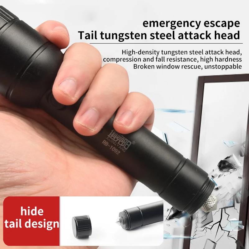 High power professional explosion-proof flashlight stepless dimming aluminum alloy material rechargeable flashlight