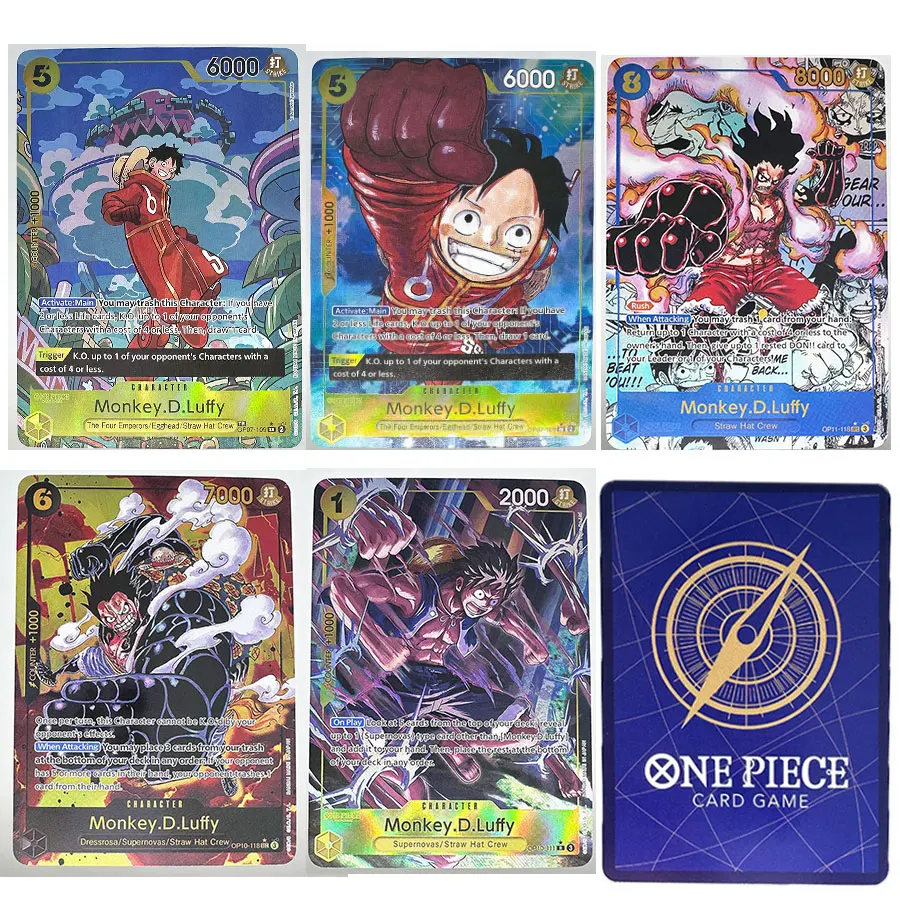 OP07 OP08 OP11 One Piece TCG Monkey D Luffy Character Proxy Cards Set - English Alternate Art