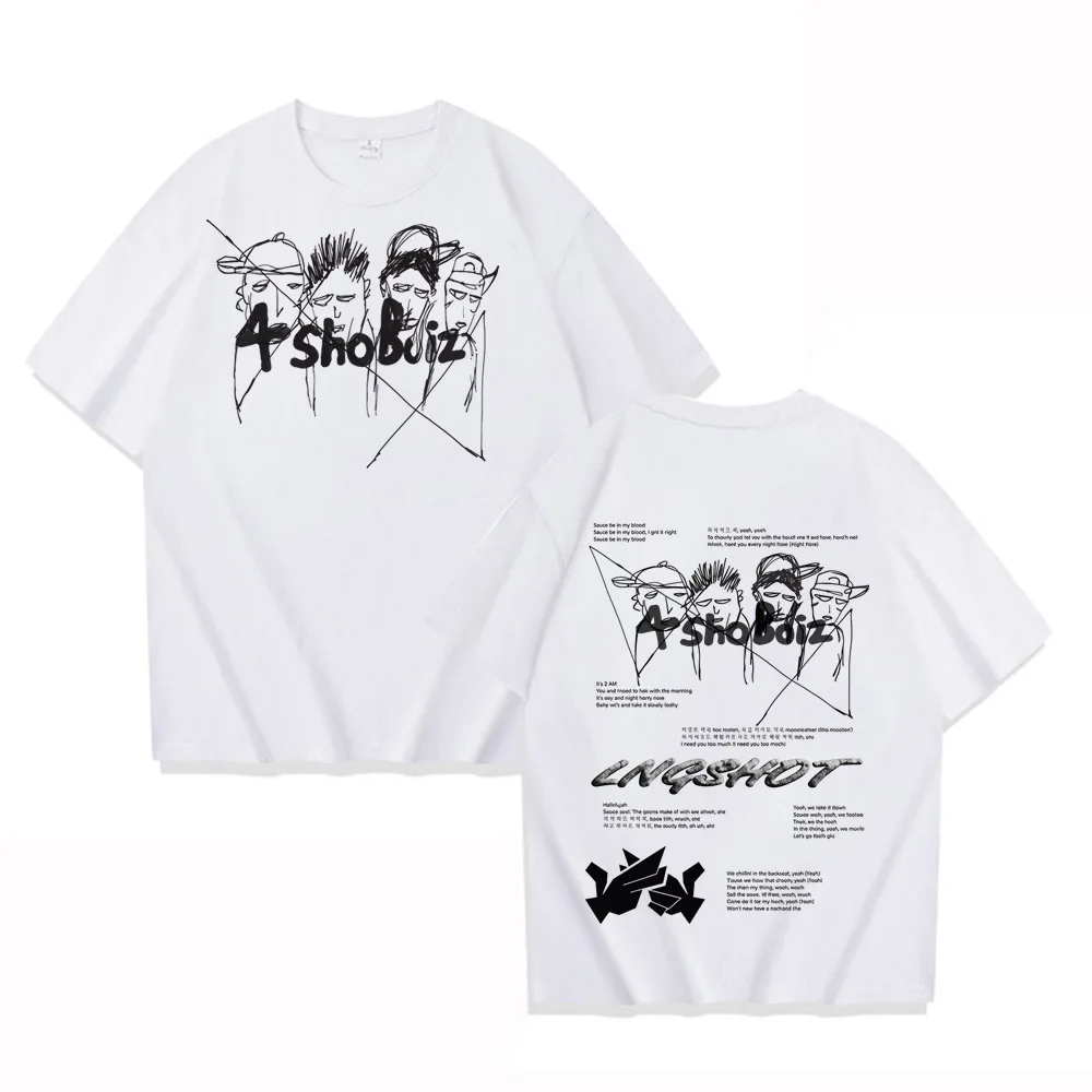 High Quality Cotton LNGSHOT Jay Park Same T-Shirt Summer Street Style Short-Sleeve Tee Men Women Trendy Hip Hop Crew Neck Top