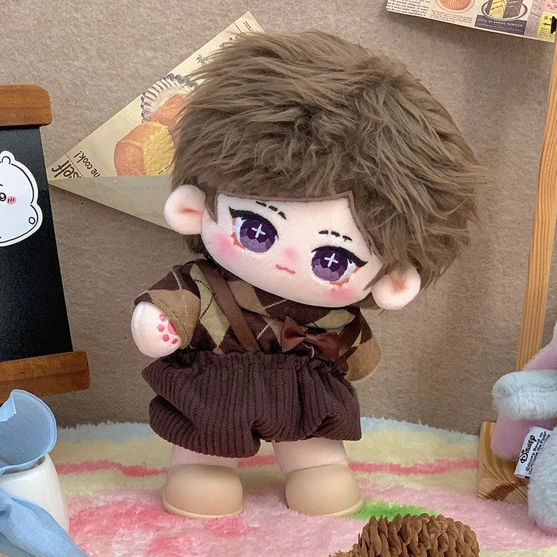 20cm Cute Idol Cotton Star Dolls Fifth Personality Boy Doll Cute Stuffed Baby Plushi Doll Can Change Clothe Fans Collection Gift