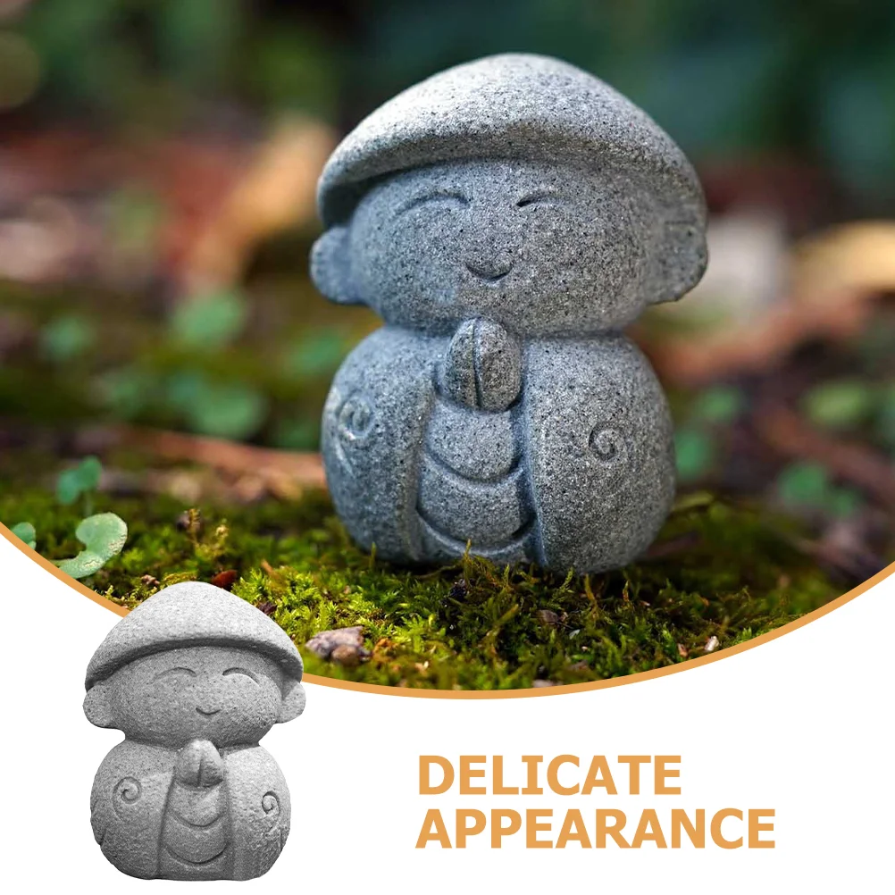 Ksitigarbha Buda Japonês Pequeno Ornamento Estátua Mesa de Escritório Imitação de Chá Pet Decoração Tradicional