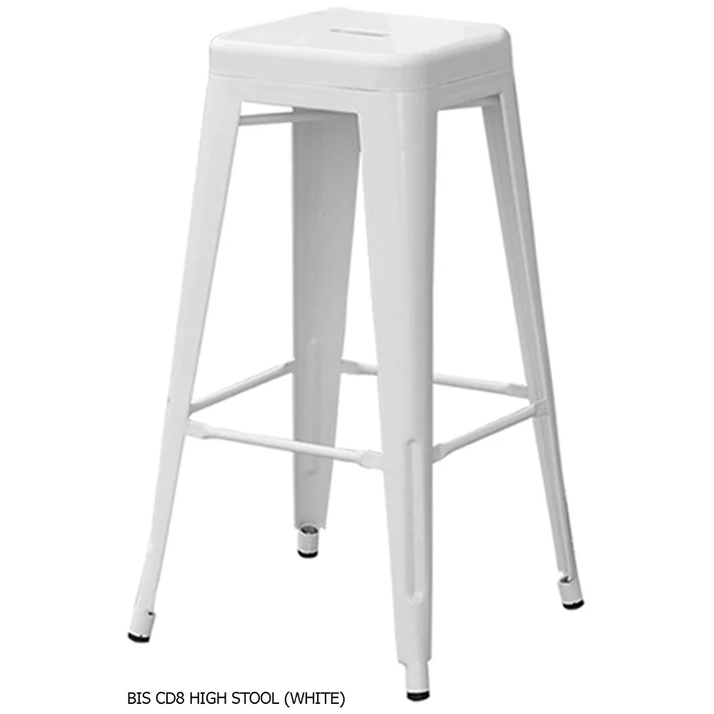 Tabouret de bar moderne polyvalent BIS CD8, base en métal en fer massif, Tolix, économie de coûts