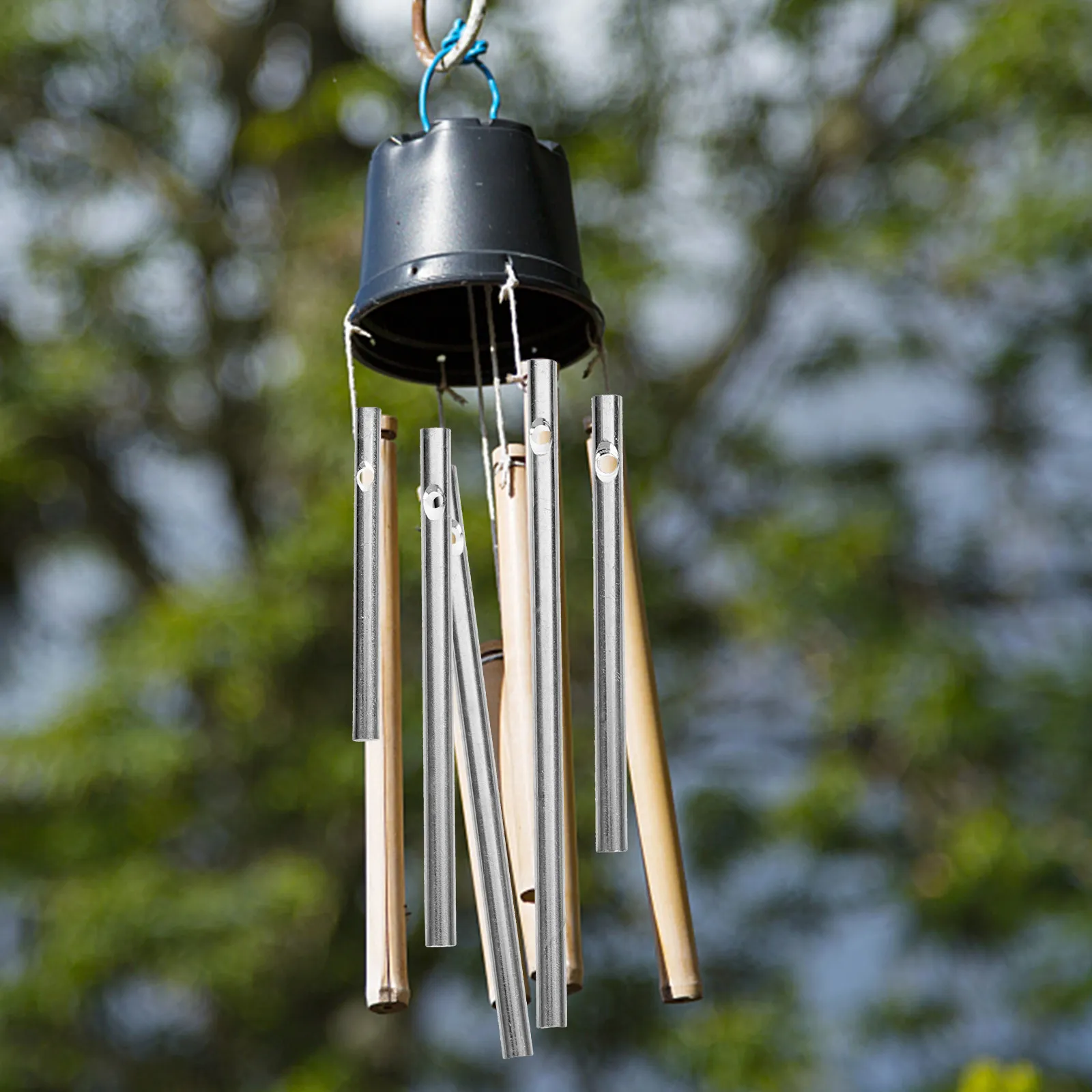Aluminum Wind Chime Tubes 7 Pack DIY Hollow Metal Bars Replacement Parts for Home Garden Decor