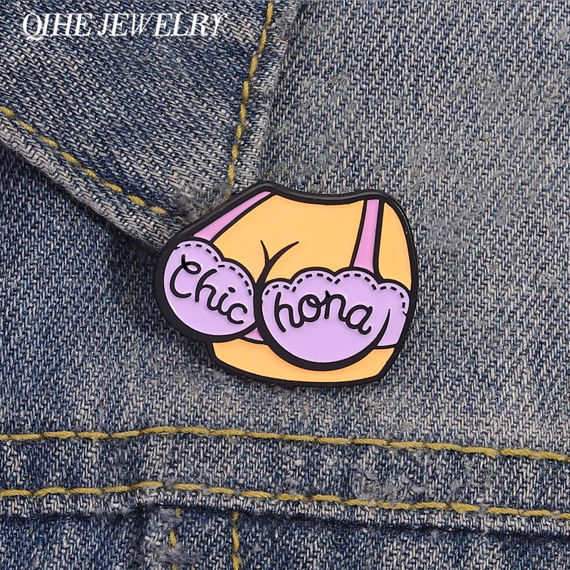 Sexy And Voluptuous Boobs Enamel Pins Brooch Chic Hona Breast Metal Brooches Clothes Lapel Badge Fashion Jewelry Friends Gift