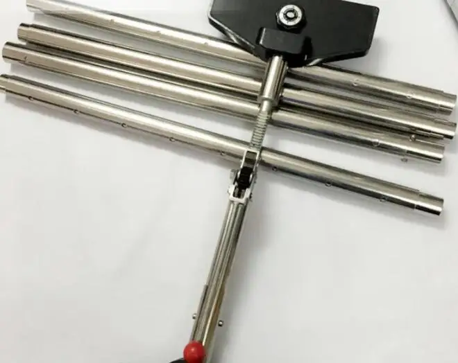 Power Carpet Stretcher Kit with Adjustable Locking Tube and Rolling Case for Stretching up to 0.7~7.5m
