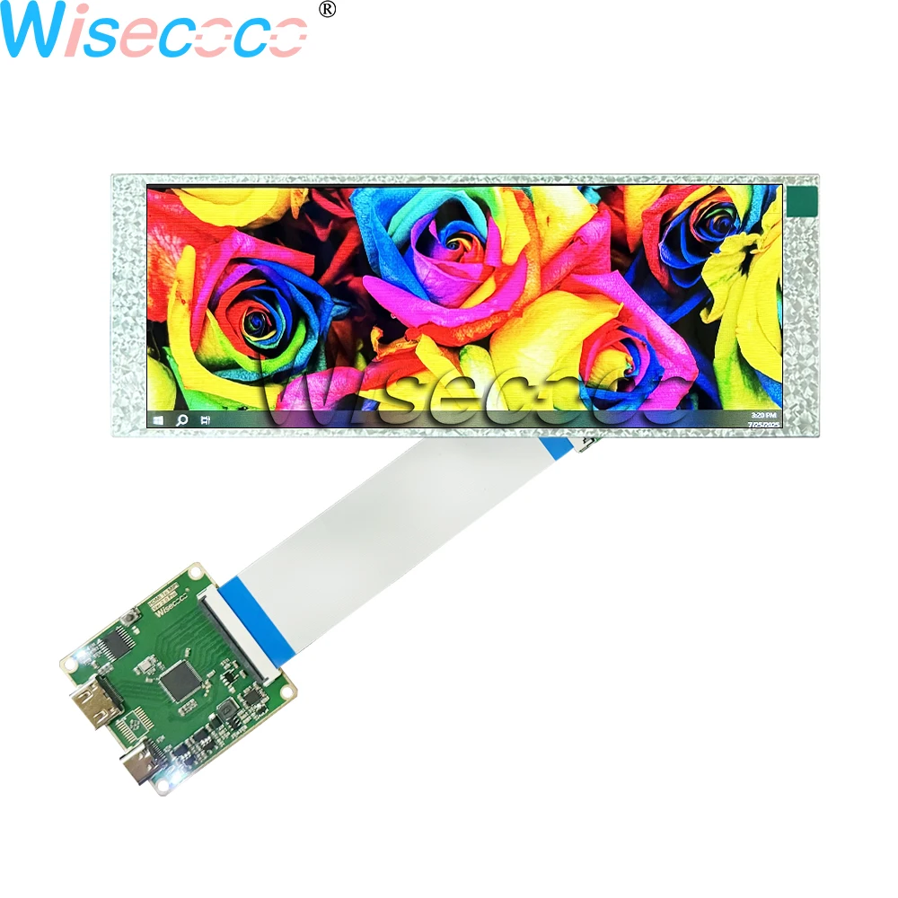 

6.86" IPS LCD Display 1280*480 Screen Stretched Bar Panel Strip with 40PIN MIPI Driver Board Devterm