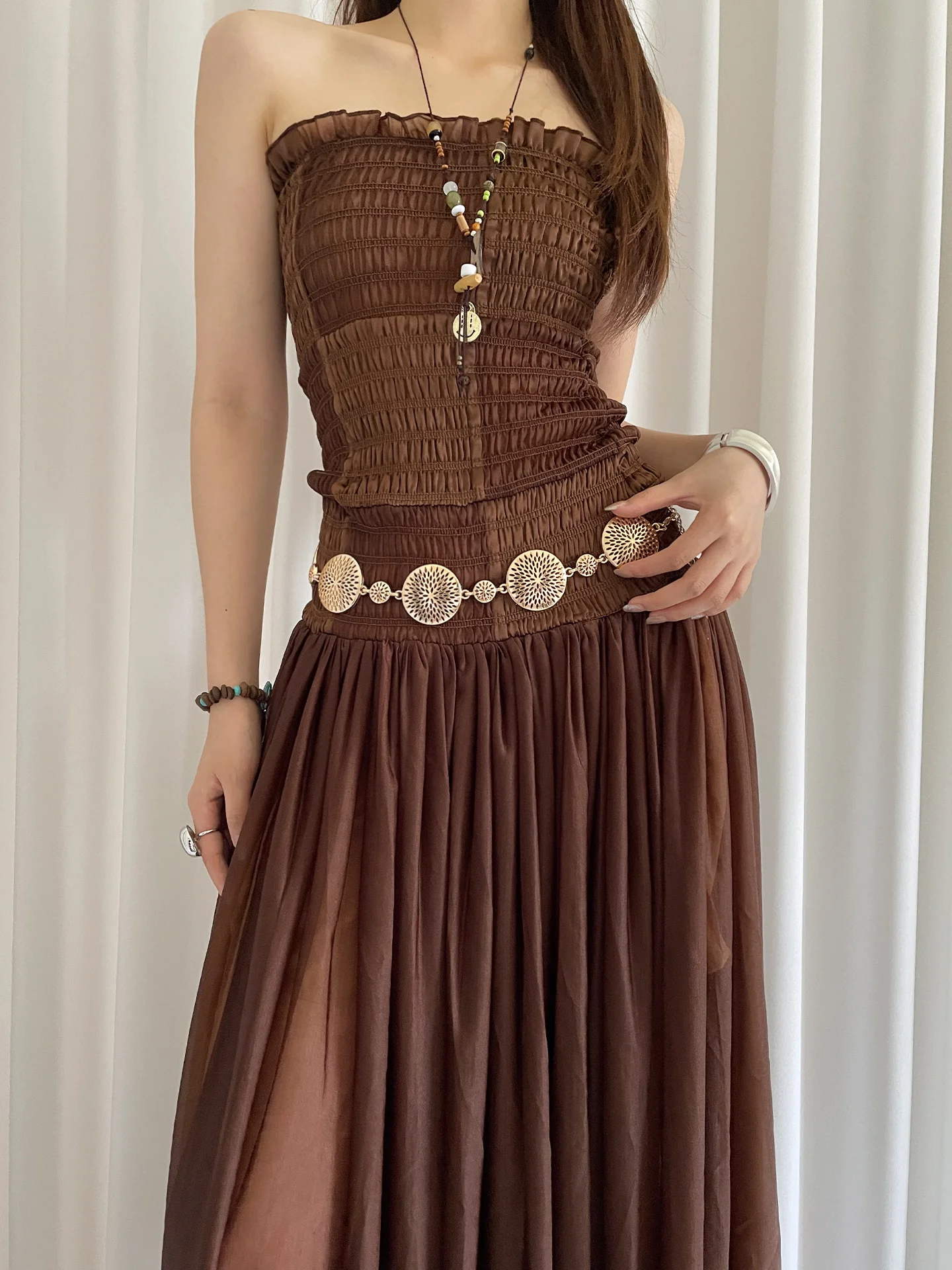 

Женская металлическая поясная цепочка с цветочным ажурным дизайном для украшения цепочки платья в винтажном этническом стиле, как универсальный пояс