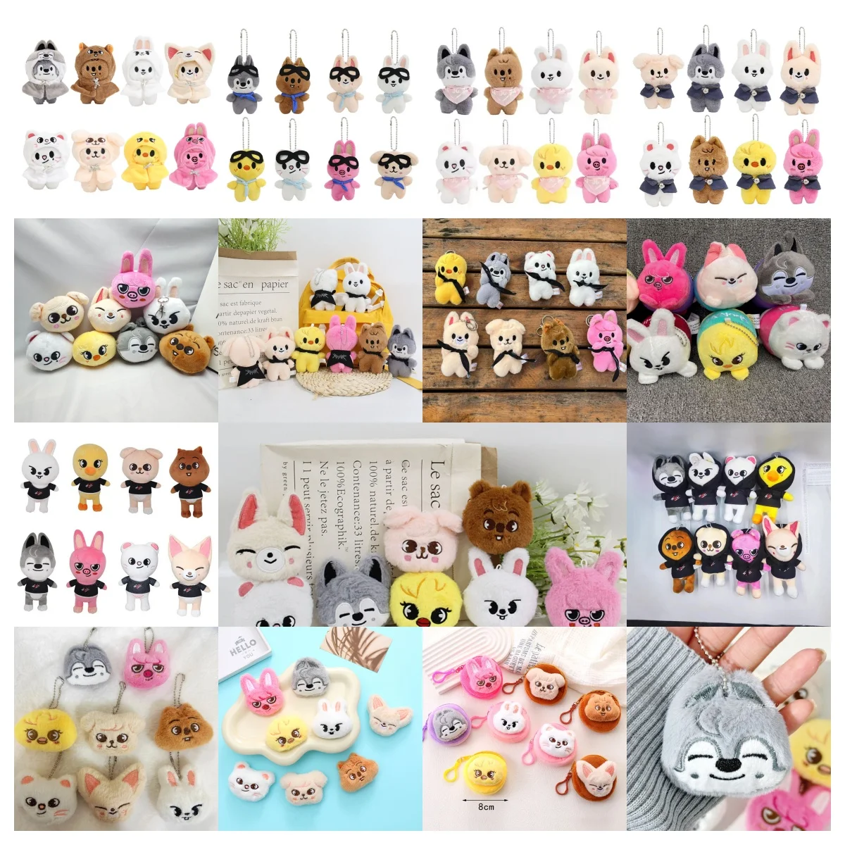 

Stray Kids Animal Plush Toy Set 8PCS SKZOO Stuffed Animal Doll Set Cute Christmas and Birthday Gifts