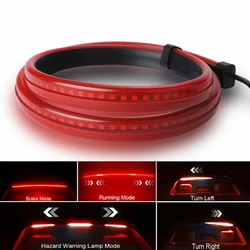 Car Third Brake Light High Mount Additional Brake Stop Light Strip With Turn Signal Running Warning Light Flexible LED Strip