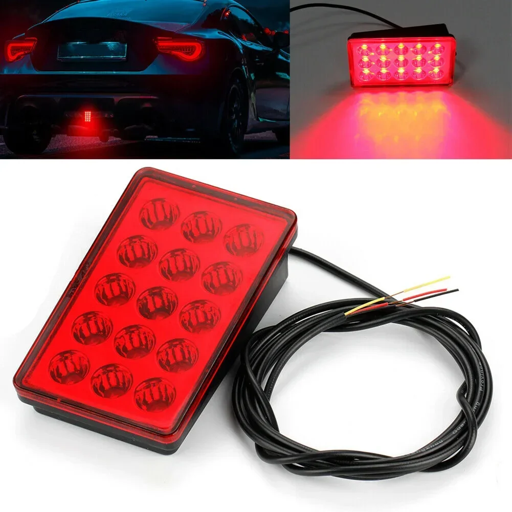 LED 3rd Brake Light Hot Sale F1 Style 15 LED Rear 3rd Third Strobe Flashing Tail Brake Stop Light Replacment Parts