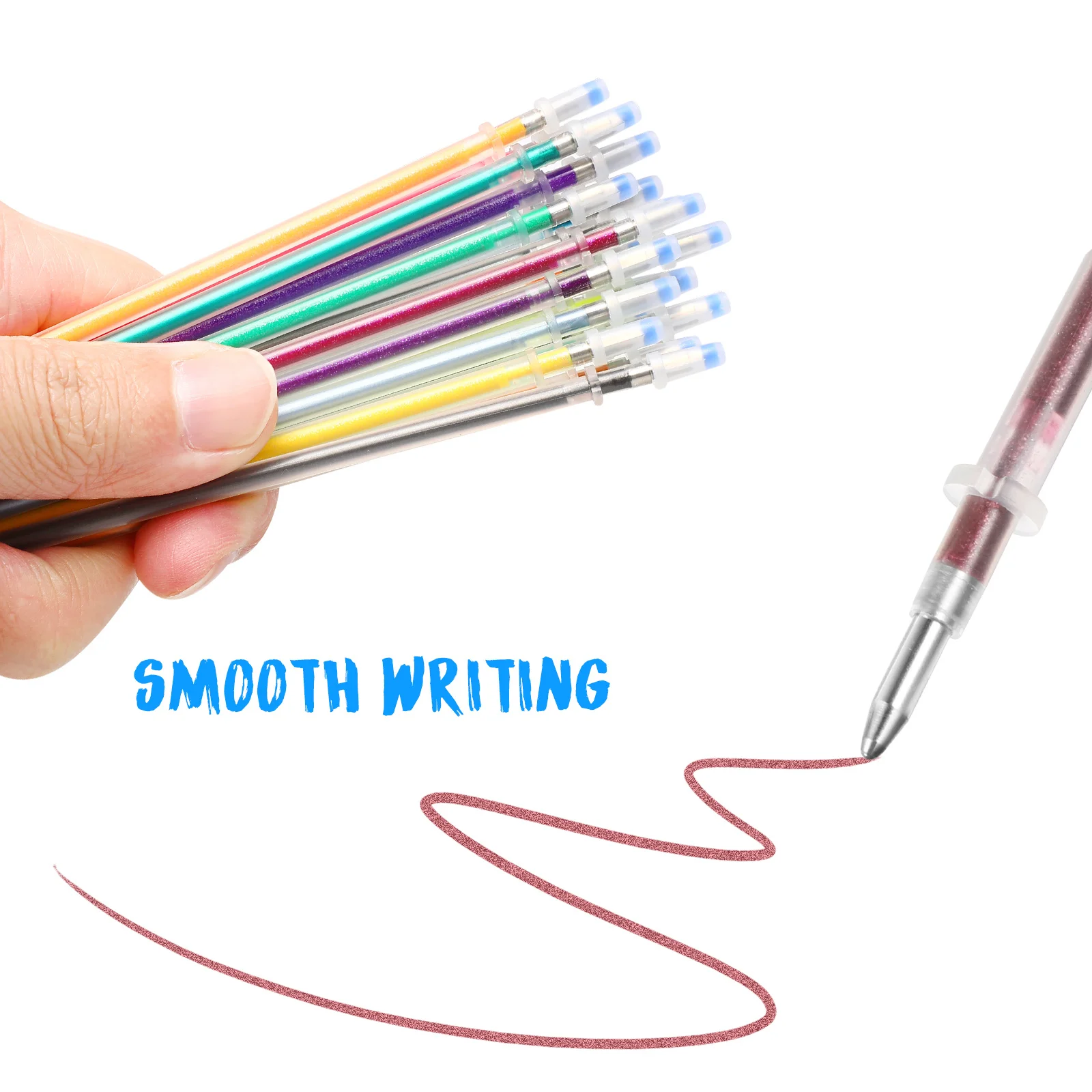 

100pcs Gel Pen Refills 0.8Mm Colorful Ink Refills For Pens Smooth Writing Medium Point Premium Ink Ideal Drawing Doodling