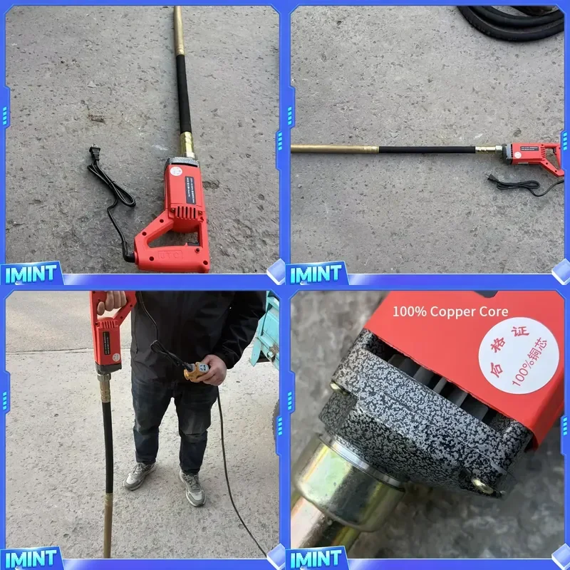 Best Value Construction Machinery Portable Electric Concrete Vibrator Internal Pure Copper Wire Motor High Speed
