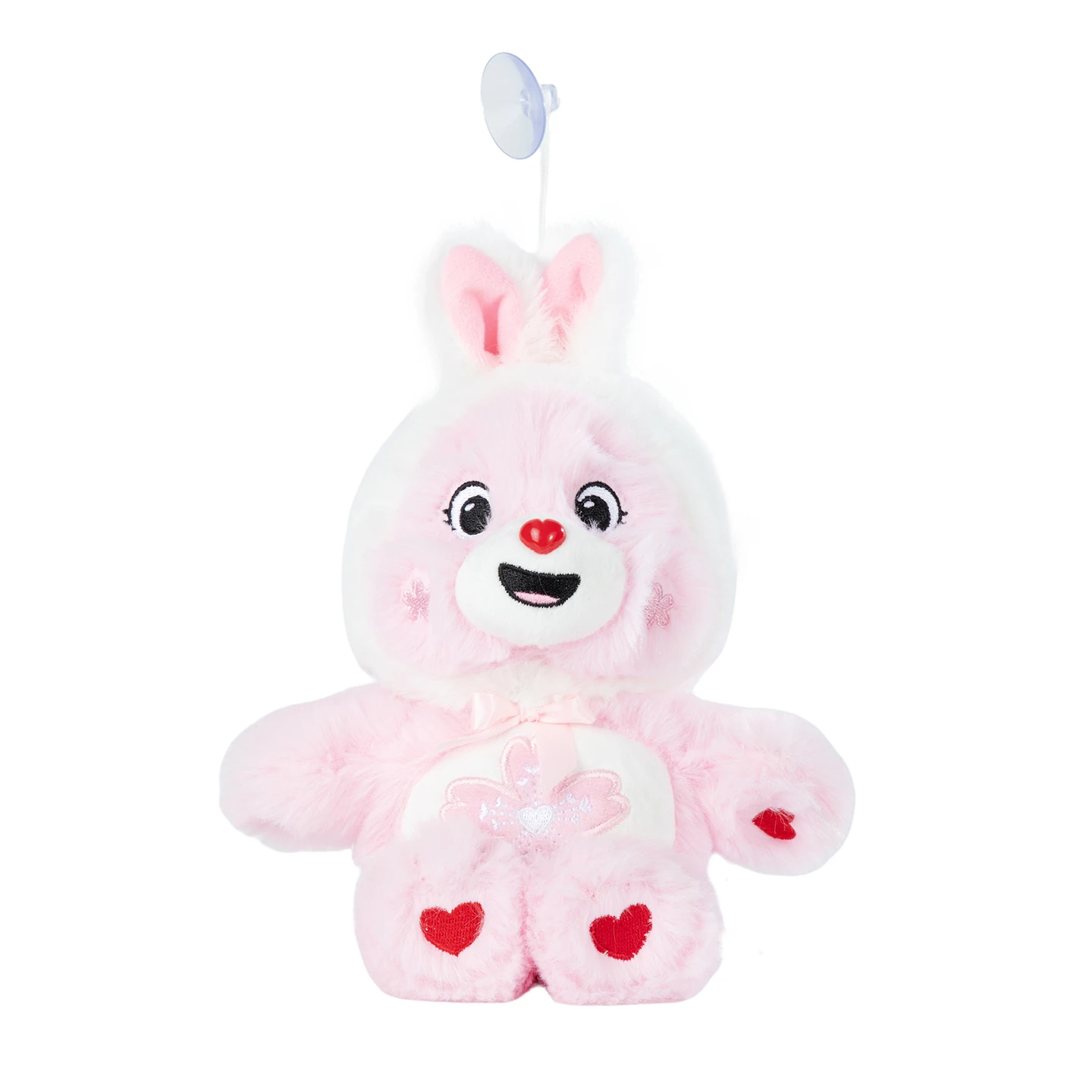 Original Care Bears 22cm Saugnapf-Plüsch-Anhänger Glänzender Liebesbär Cartoon-Puppe Heim- und Bürodekoration Geburtstags- und Feiertagsgeschenk für Mädchen – Detail 9