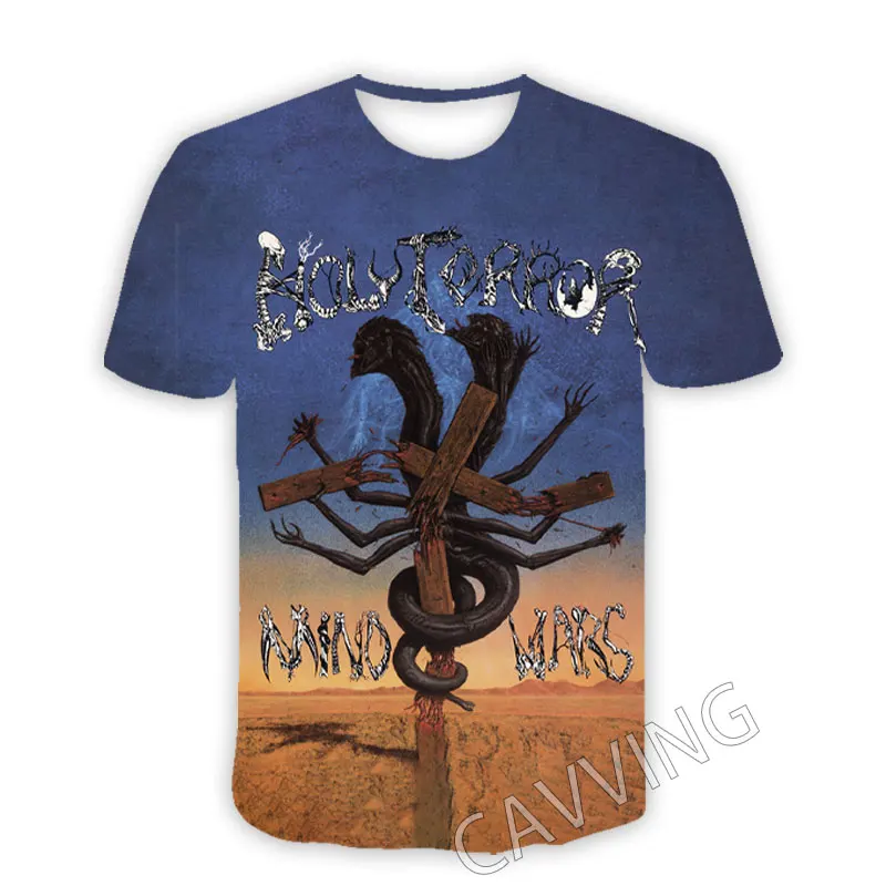CAVVING 3D Printed  Holy Terror Rock  Casual T-shirts  Hip Hop T Shirts Harajuku Styles Tops Clothing for Men/women