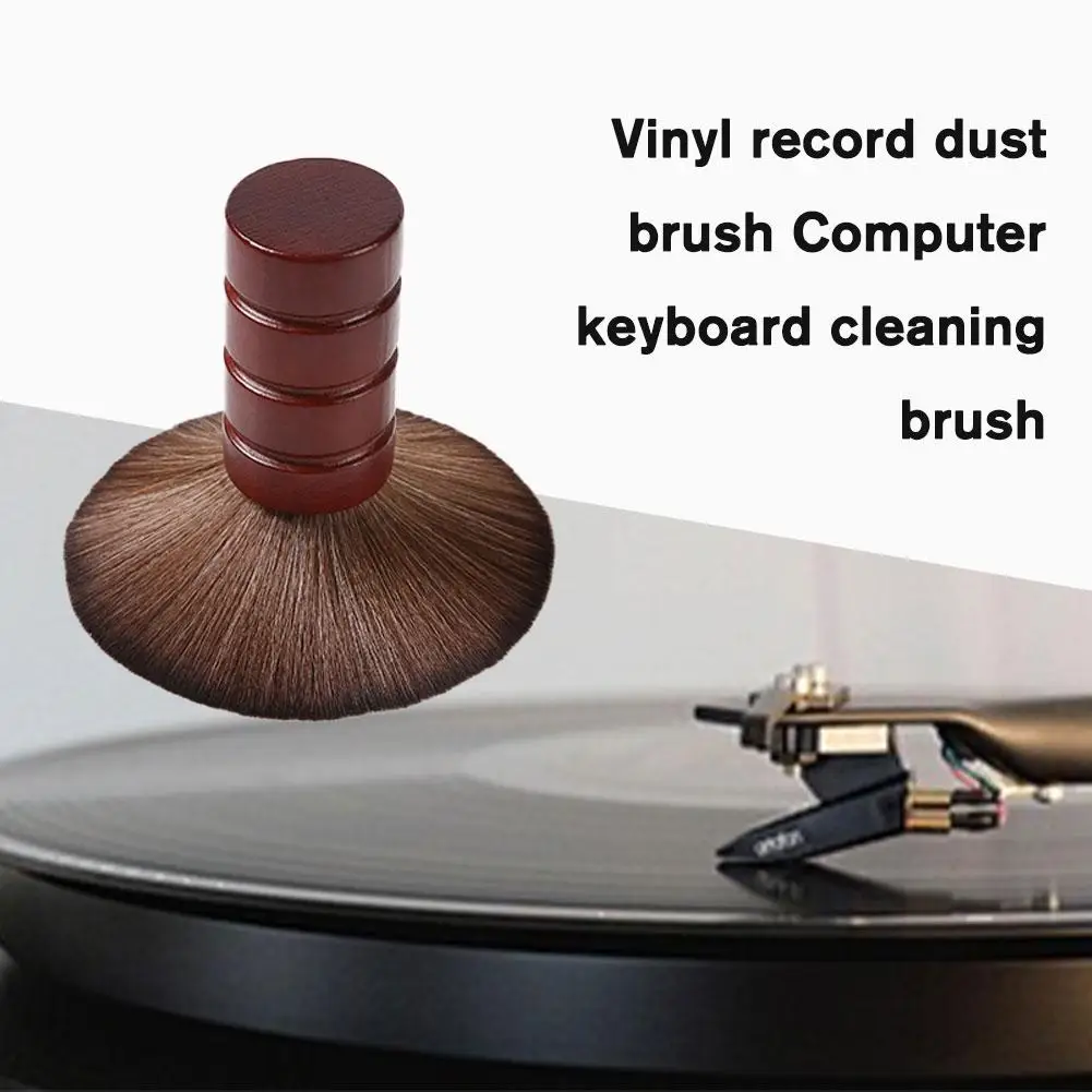 Computer Keyboard Cleaning Brush Vinyl Record Dust Computer Anti-static Brush Ponytail Cleaning Supplies Fiber Brush L5o1