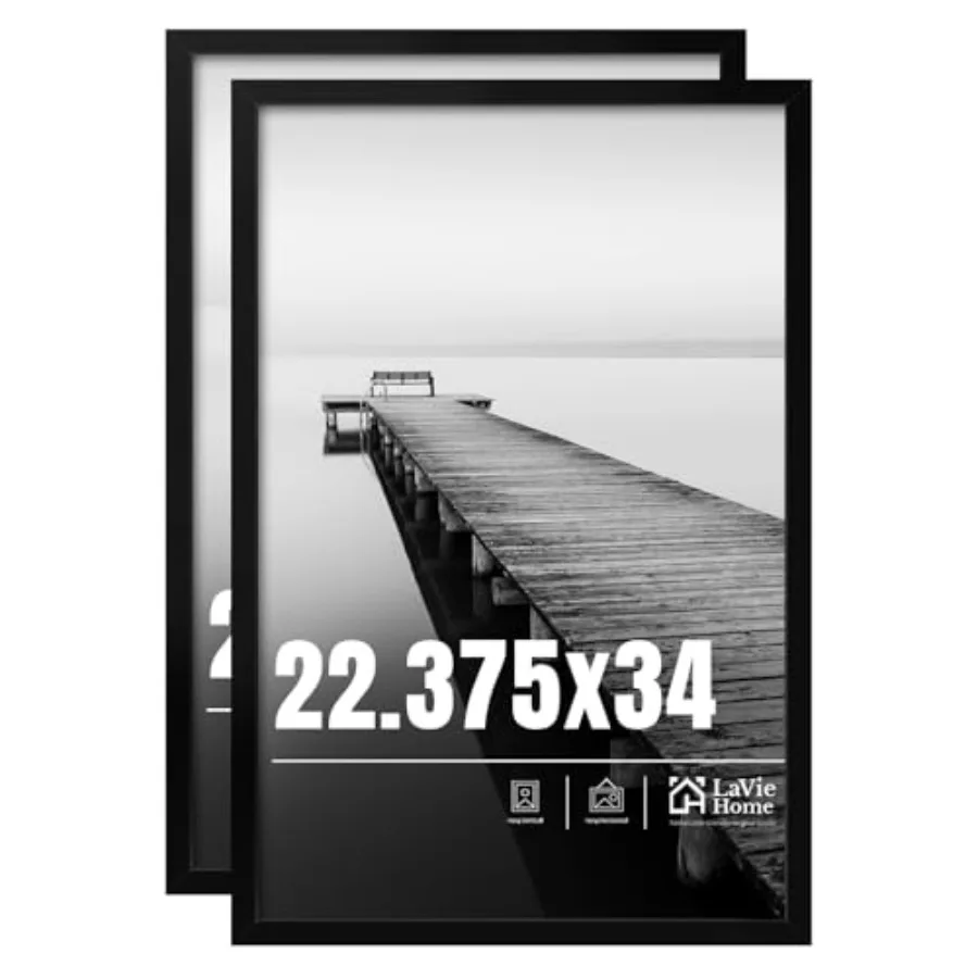 

22.375x34 Picture Frame 2 pack Display Pictures 22.375 x 34 Puzzle Frame 22.375x34 Photo Frame with HD Plexiglass Display Frame