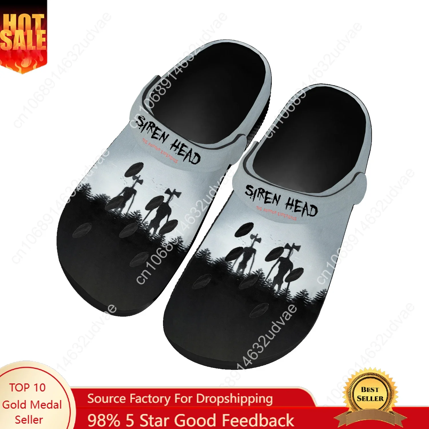 Siren Head Water Shoes Men Women Teenager High Quality Home Garden Clogs Custom Sandals Beach Breathable Hole Slippers