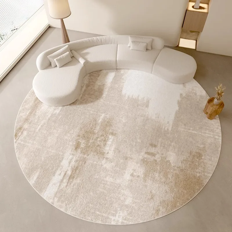 Modern Style Bedroom Decor Round Carpet Minimalist Carpets for Living Room Thicken Plush Bedside Floor Mat Fluffy Soft Study Rug