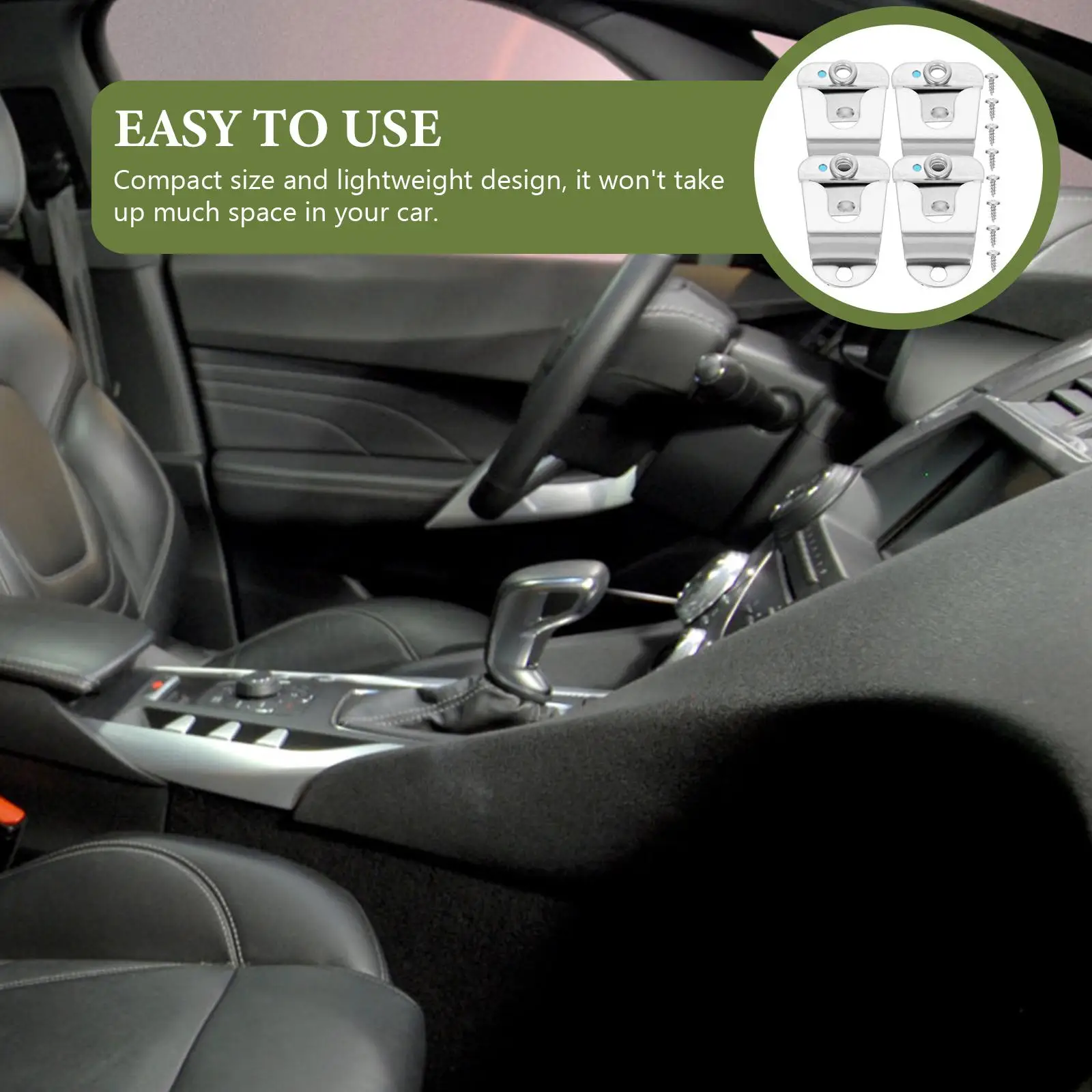 

4pcs Microphone Hook Durable Hanging Clip Holder for Car CB Radio Mount Accessories Lightweight Compact Design