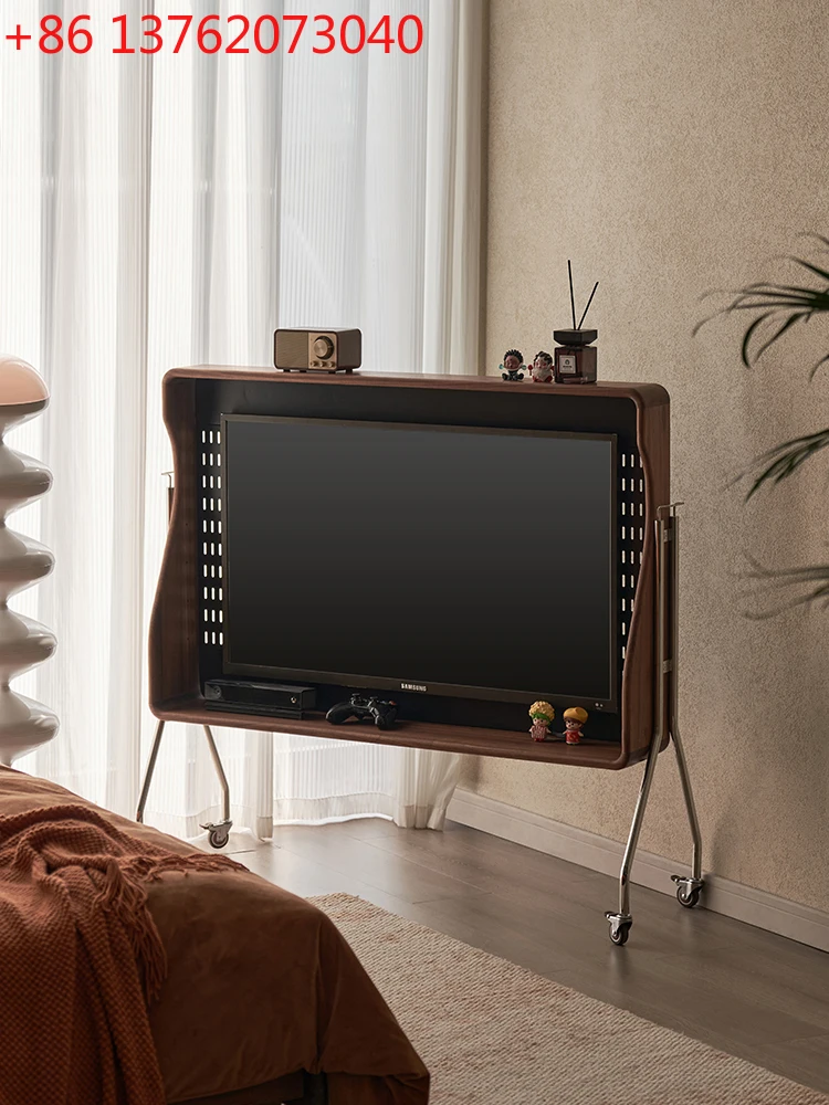 Solid wood TV stand Living room removable TV stand Storage TV cabinet