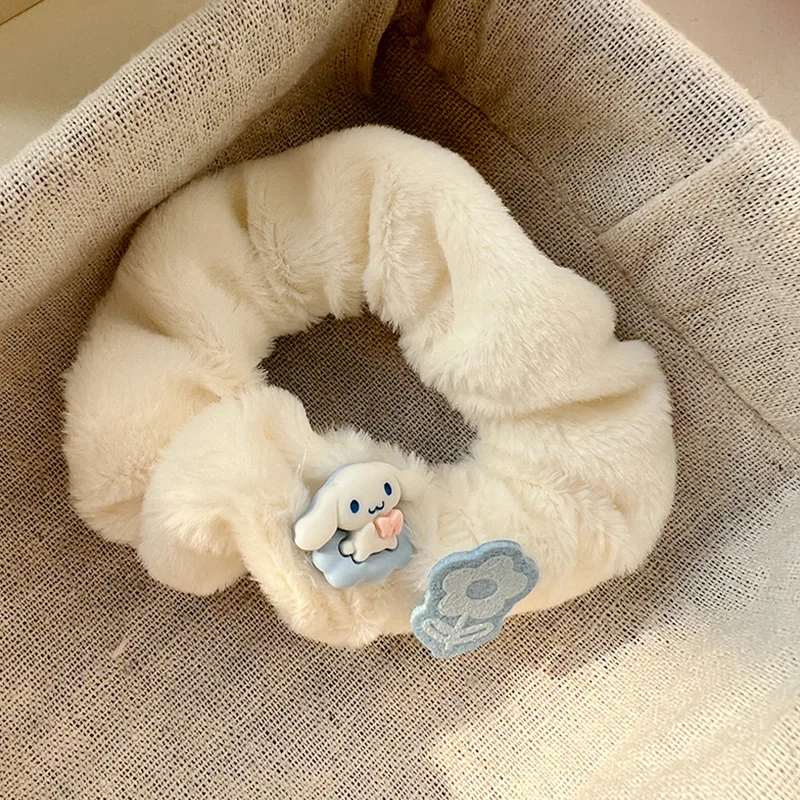 Sanrio Ikat Rambut Anak Perempuan Lucu Kartun Cinnamoroll Tali Rambut Ikat Kepala Elastis Aksesori Rambut Ikat Rambut Ekor Kuda Hadiah Liburan