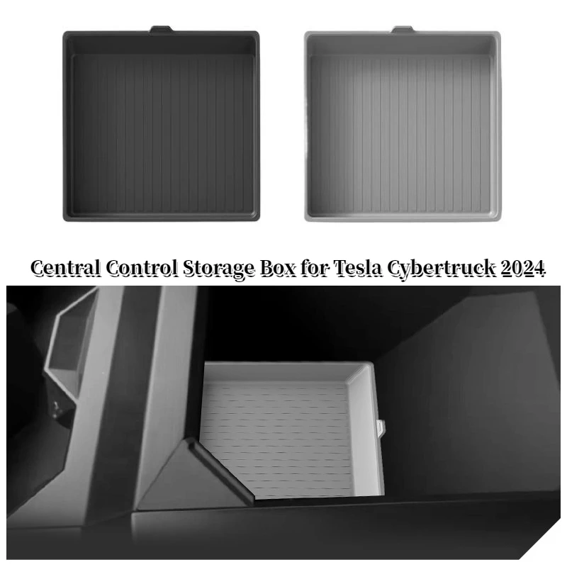 

Silicone Central Control Storage Box For Tesla Cybertruck 2024 Armrest Storage Mat Pickup Tray Pad Car Decoration Modification