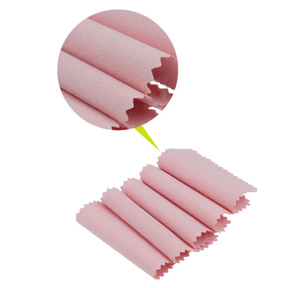 

50Pcs Jewelry Cleaning Cloth Suede Nap Safe Durable for Silver Polishing Scratches Watches Glass Jewelry Cleaning Cloth