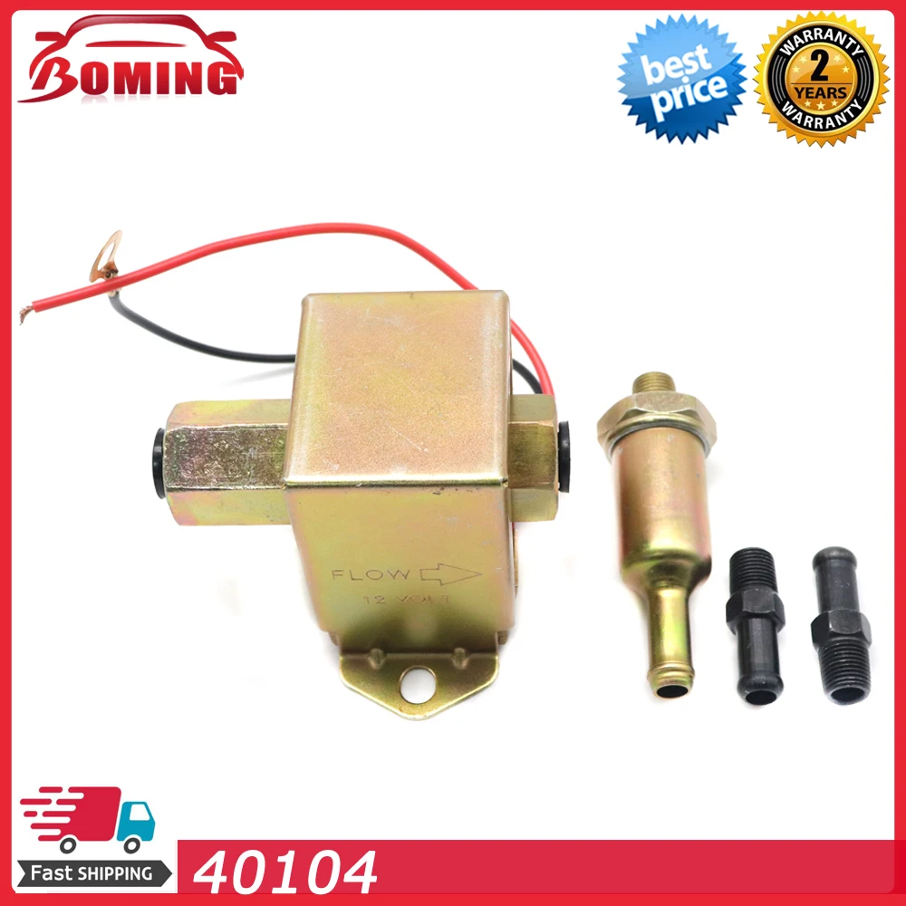 

12 В дизельный бензиновый граненый красный верхний квадратный электрический топливный насос 40104 для карбюратора, оснащенный автомобилем, фургоном, внедорожником, легким грузовиком 40106 40107