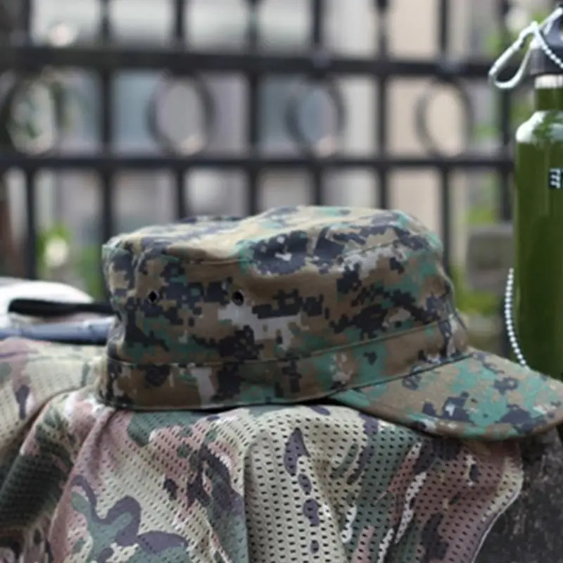 31bb-グリーンハット通気帽子調節可能なストラップ男性女性アウトドアアドベンチャー