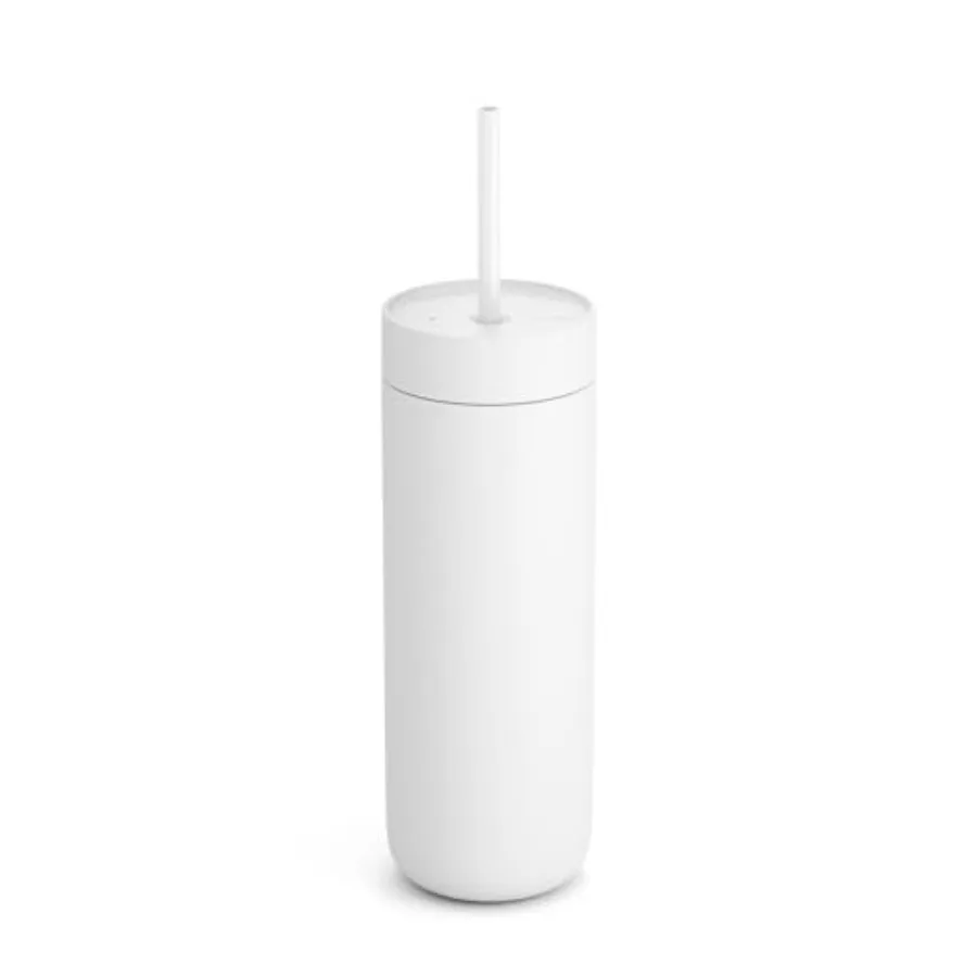 

Термокружка Carter Cold Tumbler 20 унций с крышкой-непроливайкой и соломинкой, из нержавеющей стали, с вакуумной изоляцией, керамическим покрытием внутри и многоразовой соломинкой