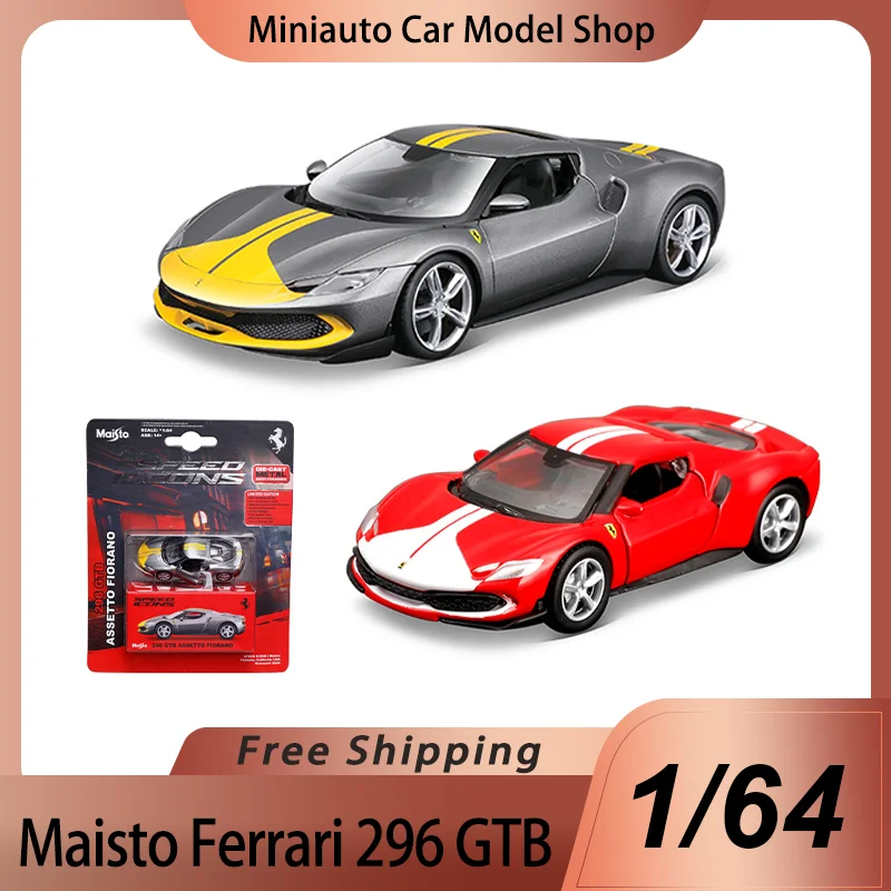 Nuevo en Stock Maisto 1:64 Ferrari 296 Gtb Sp3 aleación miniatura Diecast modelo Lamborghini Sian Fkp 37 coche de juguete niños regalo de Navidad
