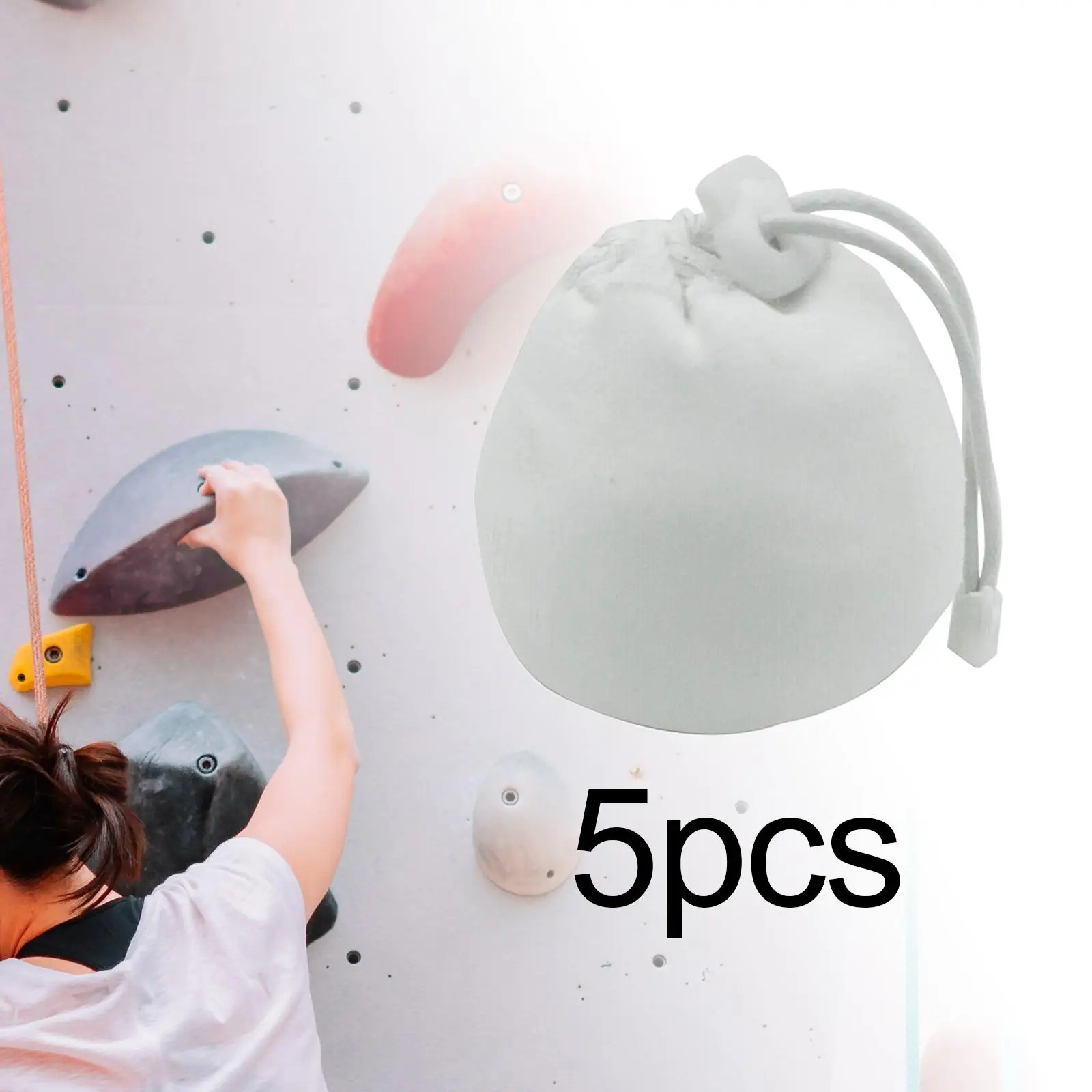 Sacchetto per palline di gesso 5x sacchetto per polvere antiscivolo per allenamento arrampicata su roccia allenamento sportivo sollevamento pesi