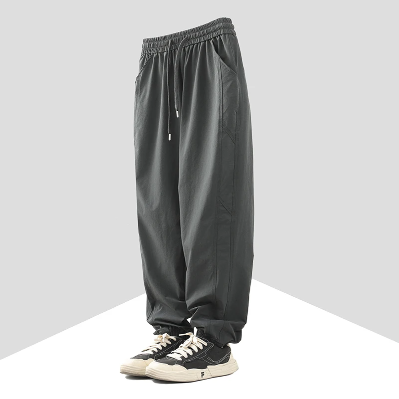 

New Spring Men's Loose-Fit American Style Bent-Knife Straight-Leg Casual Pants Outdoor Hiking Workwear Trousers Cargo Pants